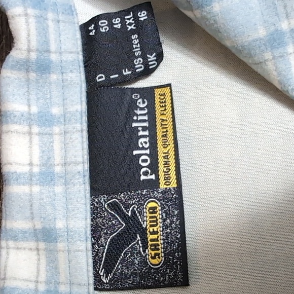 Salewa Polarlite Fleece Flannel 5 Size XXL In Baby Blue Plaid - Picture 2 of 11